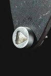 Parts of Four Stud Earrings Collection II Highly Handcrafted Natural Stone PS4-1035-9-MA+DIA-YGCY Matte Sterling Silver+0.1 Carat Diamond Slice PPOF44